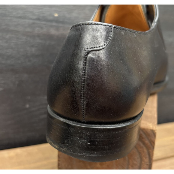 Bally Men’s US 9.5 F Black Leather Lace-up Oxford Cap Toe Dress Shoes Preppy EUC - Picture 7 of 9